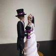 received_846593290205175.jpeg skeleton couple wedding groom bride bride decoration love never dies cake topper