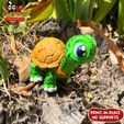 21.jpg Fichier STL MIGNONNE TORTUE FLEXI ARTICULÉE・Modèle pour imprimante 3D à télécharger