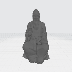 1.png STL file Lao Tzu 3D Model 3D print model・3D print model to download