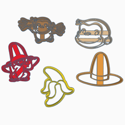 Frantic Waasa-Luulia.png STL file CURIOUS GEORGE FRUIT BANANA COOKIE CUTTER・3D printable design to download