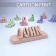 Cartoon-Font.png 文字からの3Dネーム - 漫画フォント