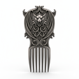 75.png Gothic Gargoyle Crest Hair Comb