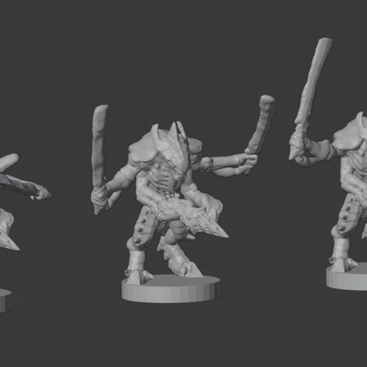 Epic Tyranid Warriors 3D model