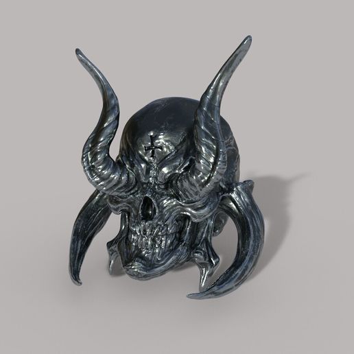 AWESOMESAUCE1.jpg Heavy Metal Horned Skull