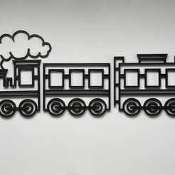 IMG_0440.jpeg A 300mm  x 300 mm x 10 mm  Geometric Train Wall Art.