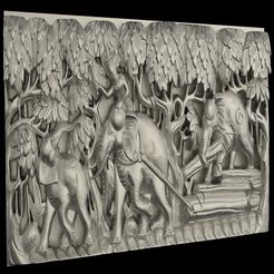 Elefants.jpg Fichier STL Elefants ,Modèle 3D STL, Graveur CNC, Artcam, Aspire, Fichiers CNC, Bois, Art, Décoration murale, Cnc, Téléchargement instantané・Design pour imprimante 3D à télécharger