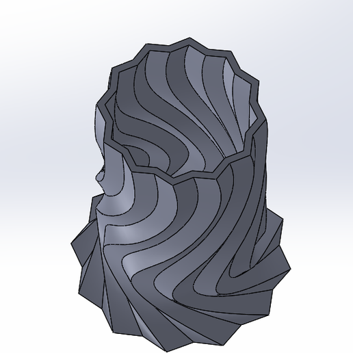 hoctogonal rotating vase - 3D model önizlemesi