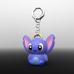 stitch3.jpg Fichier STL Porte-clés Baby Stitch・Plan imprimable en 3D à télécharger