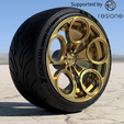 rotiform-ZRH-v82.png Rotiform ZRH 18 inch rims with yokohama advan tires for diecast and scale models