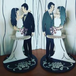 075yw3mo.jpg Free DXF file wedding couple napkin holder・Design to download and 3D print, jesuslopeznorte