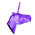unicornio_low.stl STL file Unicorn Head・3D print design to download