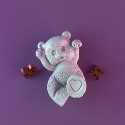 render_6.png STL file Cute teddy bear・3D printing model to download