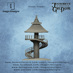 TOURNEYS I Elven Tower THROUGH ALT)YOR Imagin3Designs www.myminifactory.com/users/Imagin3Designs www.facebook.com/imagin3designs www.instagram.com/imagin3designs/ www.patreon.com/imagin3designs 3D file Elven Tower - Single Story・3D printer model to download, Imagin3Designs