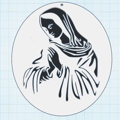 0_1.png Archivo STL gratuito La Virgen María・Idea de impresión 3D para descargar