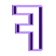 F.stl Alphabet - Alphabet - Numero - Number Cookie Cutter