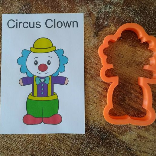 Circus Clown Cookie Cutter - 3D model önizlemesi