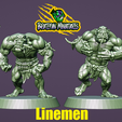 linemen.png Fantasy Football Savage Orc Team - COMPLETE BUNDLE - PRE-SUPPORTED