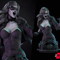 280223-B3DSERK-Black-Canary-Bust-Swap-Image-001.png Archivo 3D B3DSERK Febrero plazo 2023: Busto de Canario Negro 1/4 listo para imprimir・Modelo para descargar e imprimir en 3D