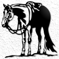 project_20230214_2239554-01-1.png Country Western Horse Wall Art Horse and Saddle Wall Decor
