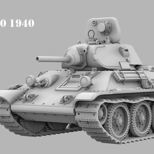 🇷🇺 T34-76 M40 1940・Arquivo 3D para Impressão 3D・Cults