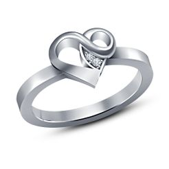 RF152207 (3).jpg Download STL file Jewelry 3D CAD Model For Heart Design Engagement Ring • Template to 3D print, VR3D