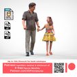 Patreon members receive a minimum of 9 free figures Monthly Patreon.com/3DPminiatures N2 Man with child walking