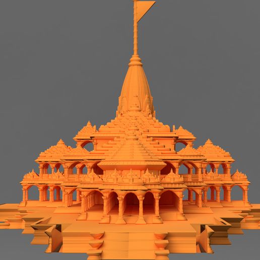 Free STL file Ayodhya Ram Temple - NO SUPPORTS REQUIRED!・3D printable ...
