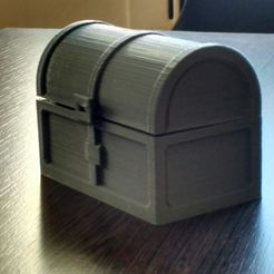 Hinged Treasure Chest with Latch