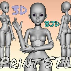 image.jpeg Liam - STL 3D Kit Printed Ball Jointed Doll Base - PLA filament /SLA Resin Compatible files
