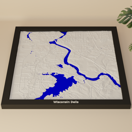 🗺️ Wisconsin Dells, United States - 3D Miniature・ STL File for 3D ...