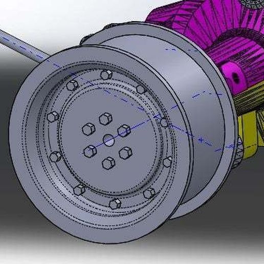 m35_rear_rim_.jpg Free STL file M35A2 rear rim for 1.9 tyres・3D print design to download, r083726