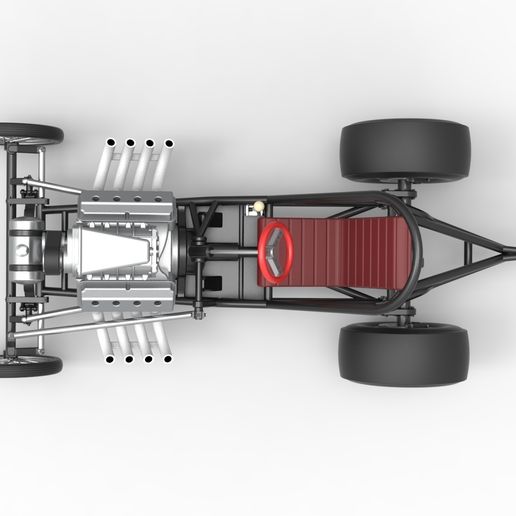 🚗 Vintage Front engine dragster Base Version 3 Scale 1:25・ 3D File for ...