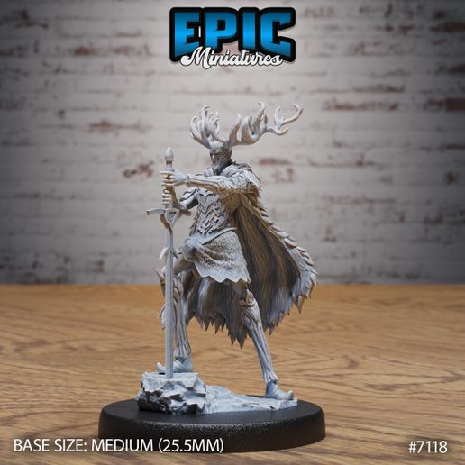 Green Knight Guardian Attack ‧ DnD Miniature ‧ Tabletop Miniatures ‧ Gaming Monster ‧ 3D Model ‧ RPG ‧ DnDminis ‧ STL FILE