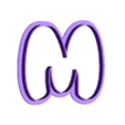 M_Ucase.stl Font children's animated children - cookie cutter alphabet letters - cookie cutter