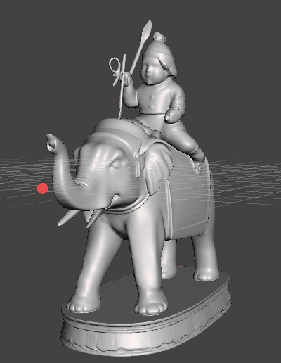 Indian Chess Set - Elephant Bishop 3D model