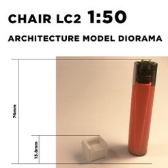1.jpg OBJ-Datei SESSEL LC2 1:50 LE CORBUSIER ARCHITEKTUR MODELL DIORAMA herunterladen • Modell für 3D-Drucker, joelcotardo13