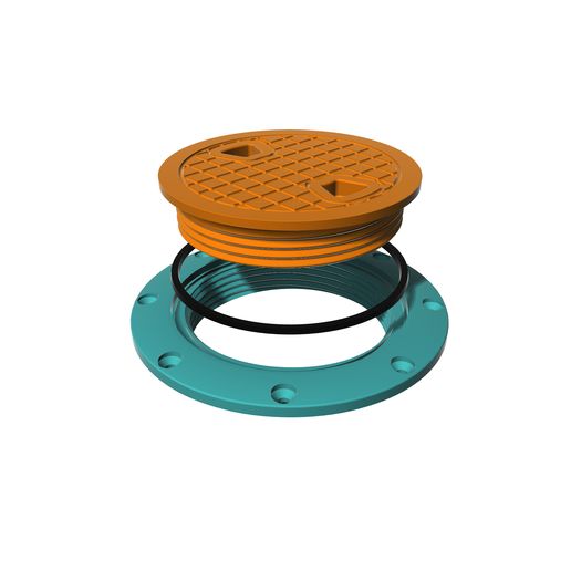 FREE PRINT SAMPLE - MARINE - WATERTIGHT 100MM ACCESS HATCH DOOR 3D model