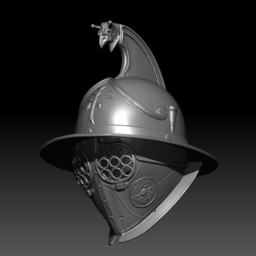 ZBrush-Document.jpg Thraex Gladiator Helmet v2
