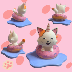 95DD1D62-31B4-4F4B-984E-8A45282AD811.png Cute cat dog unicorn in a puddle in a donut