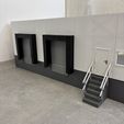 2-bay-Loading-dock-for-RC-trucks.jpg Modular Warehouse with Loading Dock – Motorized Door & Adjustable Ramp - 1:14 Scale