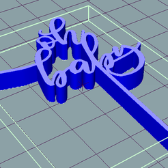 Oh baby FOTO 2.png Archivo STL CAKE TOPPER "Oh baby"・Modelo de impresora 3D para descargar