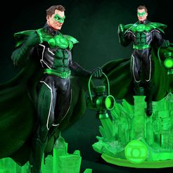 300820 B3DSERK - Green Lantern promo 01.jpg B3DSERK DC comics Green Lantern: Hal Jordan 3d Sculpture: STL ready for printing