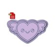 258183342_471172767657246_4031370279803989173_n.jpg Kawaii Heart with Wings Cookie Cutter and Stamp STL FILE