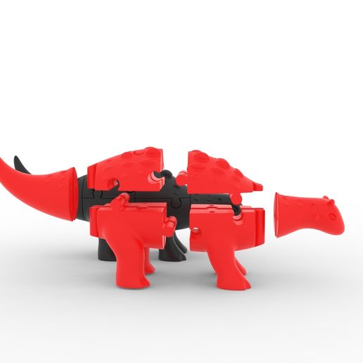 Ankylosaurus_.576.jpg Modular Ankylosaurus Dinosaur 3D Puzzle | Interchangeable Parts | 3D Printable STL Model