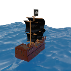 barco4.png Archivo 3D gratis Barco pirata・Modelo de impresión 3D para descargar