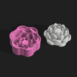Lotus-STL-file-for-vacuum-forming-and-3D-printing_1.png STL file Lotus Bath Bomb Mold STL files・Model to download and 3D print