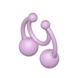 fem_jewel_septum_41_d65-low-91.png STL file fake nose hook FAKE NIPPLE PIERCING "BALLS FARTHER" Male Female Septum Barbaella male Non-Piercing Body Jewellery Bondage Weight femJ-41-d65 3d print cnc・3D printable model to download