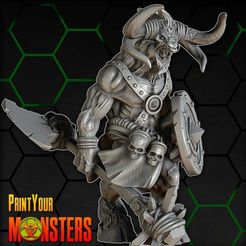 2a6fa4e5e80e45eb28bf87172cd58f0f_display_large.jpg Archivo STL gratuito MINOTAUR (busto) lleno en mi patreón・Design para impresora 3D para descargar