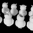 3.png Pack of 8 owl dolls and vases for STL ornament