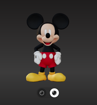 Cartoon Mouse 3D Model – Mickey Mouse-Style Rigged Character 3D model